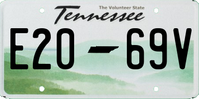 TN license plate E2069V