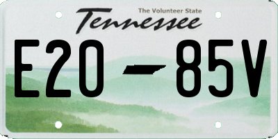 TN license plate E2085V