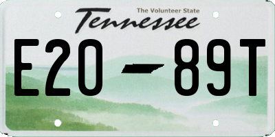 TN license plate E2089T