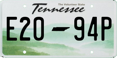 TN license plate E2094P