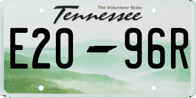 TN license plate E2096R