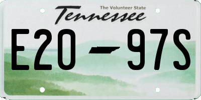 TN license plate E2097S