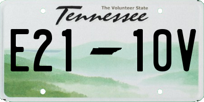 TN license plate E2110V