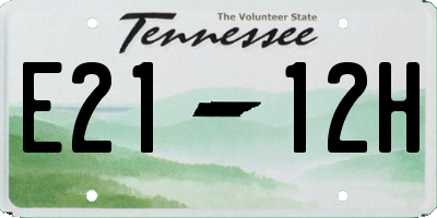 TN license plate E2112H