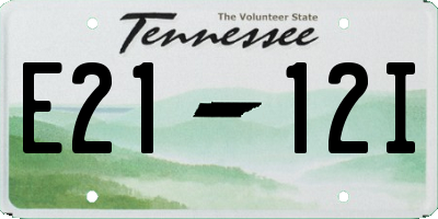 TN license plate E2112I