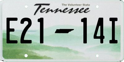 TN license plate E2114I