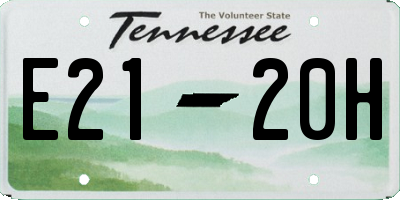 TN license plate E2120H