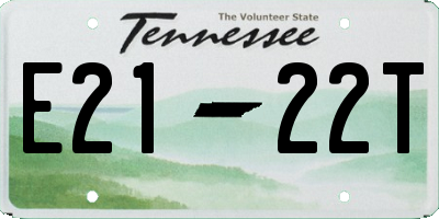 TN license plate E2122T