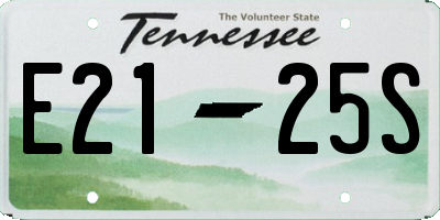 TN license plate E2125S