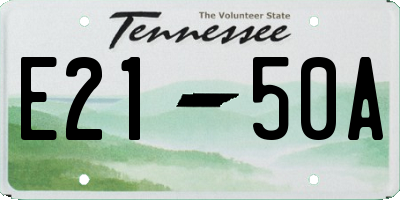 TN license plate E2150A