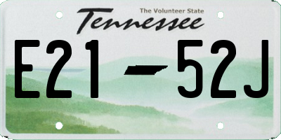 TN license plate E2152J