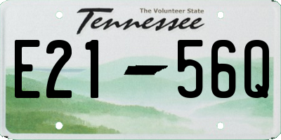 TN license plate E2156Q