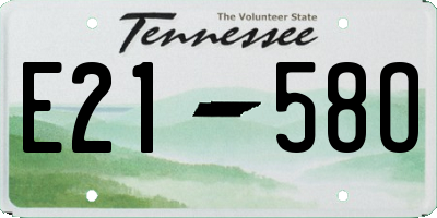 TN license plate E2158O