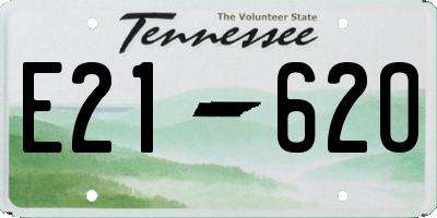 TN license plate E2162O