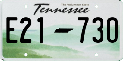 TN license plate E2173O