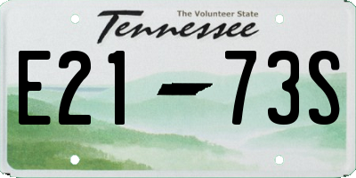 TN license plate E2173S