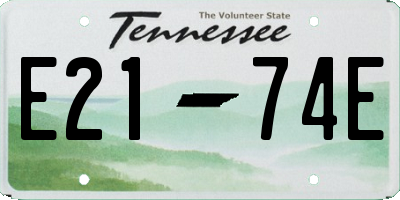 TN license plate E2174E