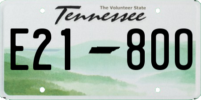 TN license plate E2180O