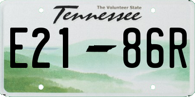 TN license plate E2186R