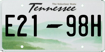 TN license plate E2198H
