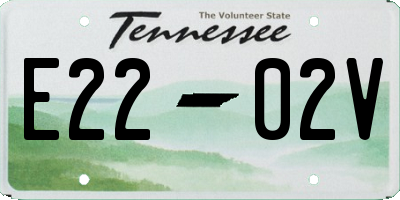 TN license plate E2202V