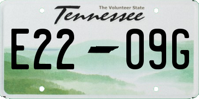 TN license plate E2209G