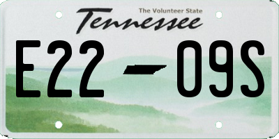 TN license plate E2209S