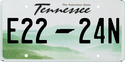 TN license plate E2224N