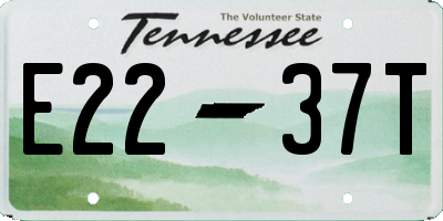 TN license plate E2237T