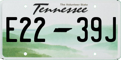 TN license plate E2239J