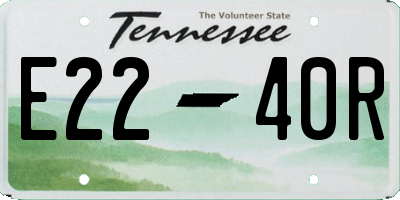 TN license plate E2240R