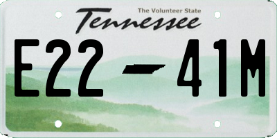 TN license plate E2241M