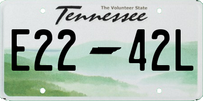 TN license plate E2242L