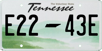 TN license plate E2243E