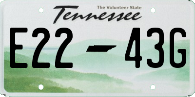 TN license plate E2243G