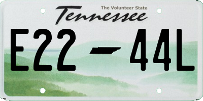 TN license plate E2244L