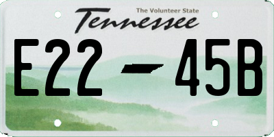 TN license plate E2245B