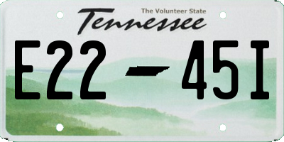 TN license plate E2245I