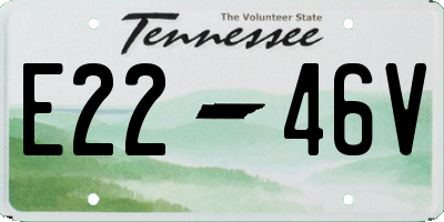TN license plate E2246V