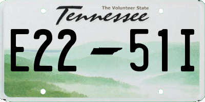 TN license plate E2251I