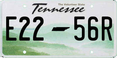 TN license plate E2256R