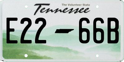 TN license plate E2266B