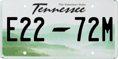 TN license plate E2272M