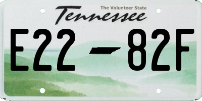 TN license plate E2282F