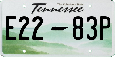 TN license plate E2283P