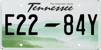 TN license plate E2284Y