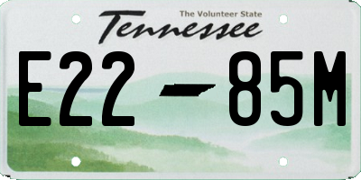 TN license plate E2285M