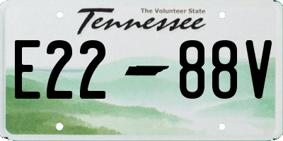TN license plate E2288V