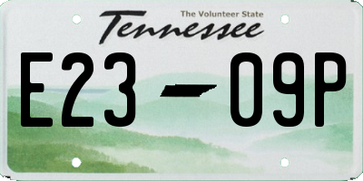 TN license plate E2309P