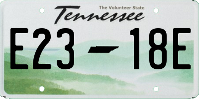 TN license plate E2318E